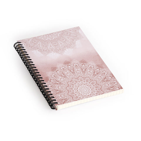 Monika Strigel THERE GOES THE FEAR ROSE BLUSH Spiral Notebook