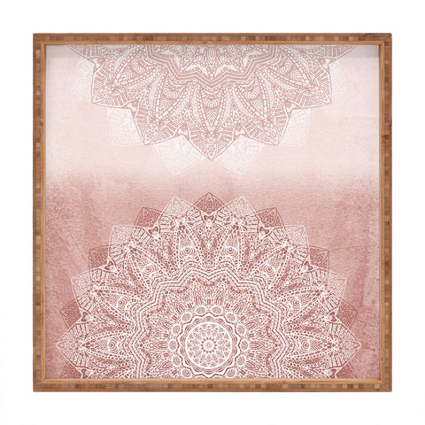 Monika Strigel THERE GOES THE FEAR ROSE BLUSH Square Tray