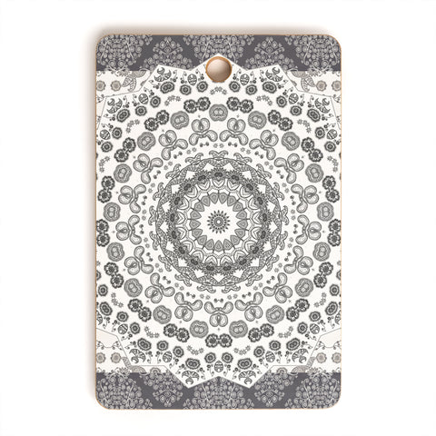 Monika Strigel TRIP TO HAPPINESS BLACK Cutting Board Rectangle