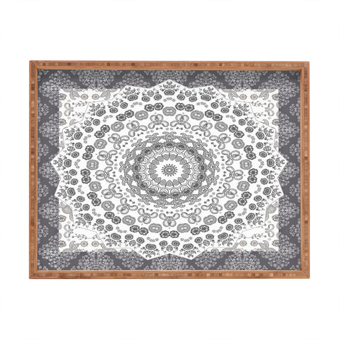 Monika Strigel TRIP TO HAPPINESS BLACK Rectangular Tray