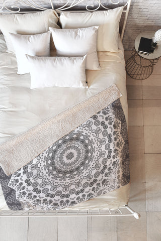 Monika Strigel TRIP TO HAPPINESS BLACK Fleece Throw Blanket