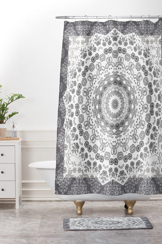 Monika Strigel TRIP TO HAPPINESS BLACK Shower Curtain And Mat