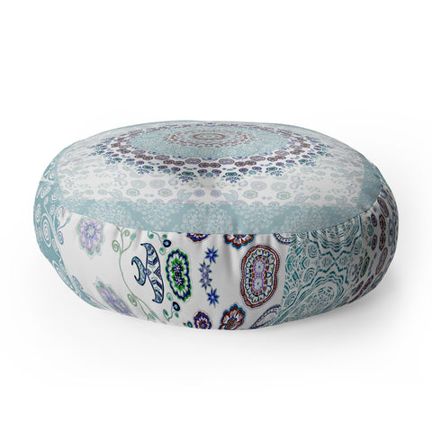 Monika Strigel TRIP TO HAPPINESS BLUE Floor Pillow Round