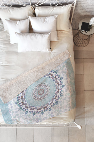 Monika Strigel TRIP TO HAPPINESS BLUE Fleece Throw Blanket