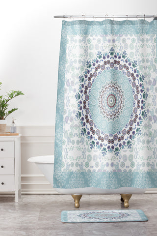 Monika Strigel TRIP TO HAPPINESS BLUE Shower Curtain And Mat