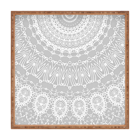 Monika Strigel WAITING FOR YOU GREY Square Tray