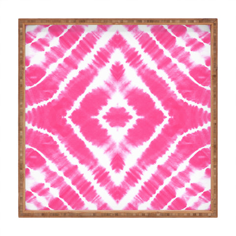 Monika Strigel WAKE UP CALL HOTPINK Square Tray