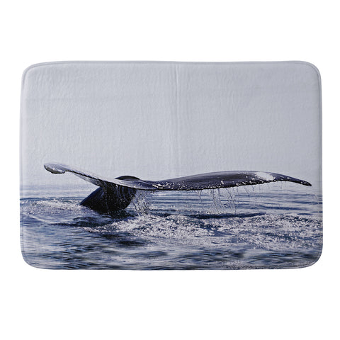 Monika Strigel WHALE SONG THE DEEP DIVE BLUE Memory Foam Bath Mat