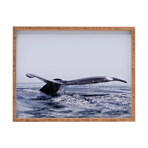 Monika Strigel WHALE SONG THE DEEP DIVE BLUE Rectangular Tray