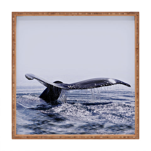 Monika Strigel WHALE SONG THE DEEP DIVE BLUE Square Tray