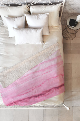 Monika Strigel WITHIN THE TIDES CASHMERE ROSE Fleece Throw Blanket
