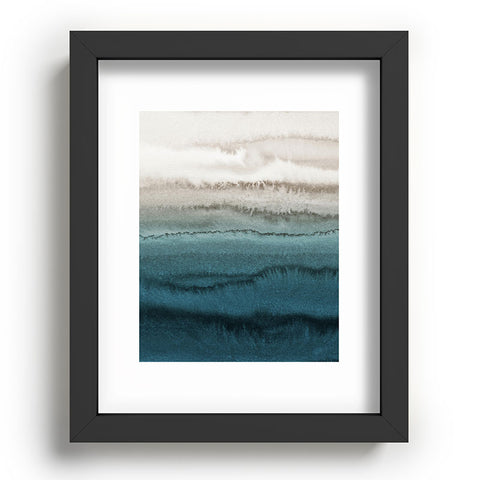 Monika Strigel WITHIN THE TIDES CRASHING WAVES TEAL Recessed Framing Rectangle