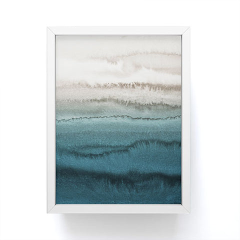 Monika Strigel WITHIN THE TIDES CRASHING WAVES TEAL Framed Mini Art Print