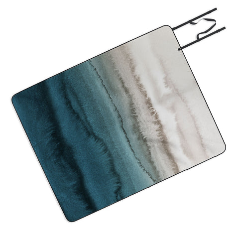 Monika Strigel WITHIN THE TIDES CRASHING WAVES TEAL Picnic Blanket