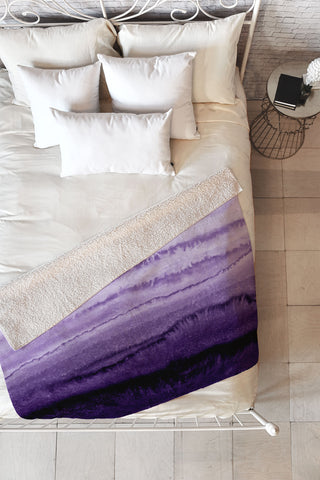 Monika Strigel WITHIN THE TIDES LAVENDER FIELDS Fleece Throw Blanket