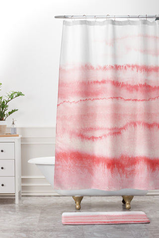 Monika Strigel WITHIN THE TIDES ROSEQUARTZ Shower Curtain And Mat