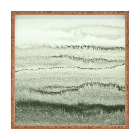Monika Strigel WITHIN THE TIDES SAGE GREEN Square Tray