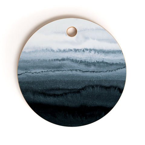 Monika Strigel WITHIN THE TIDES STORMY WEATHER GREY Cutting Board Round
