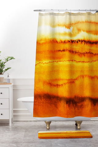 Monika Strigel WITHIN THE TIDES TURMERIK POWDER Shower Curtain And Mat