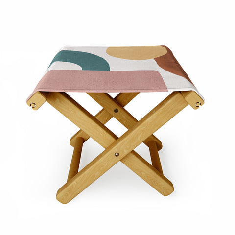 MoonlightPrint Abstract Earth 12 Painted Folding Stool