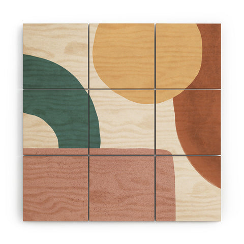 MoonlightPrint Abstract Earth 12 Painted Wood Wall Mural