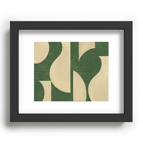 MoonlightPrint Abstract vase collage green Recessed Framing Rectangle