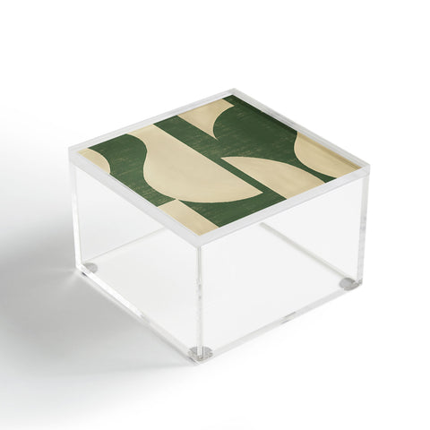 MoonlightPrint Abstract vase collage green Acrylic Box