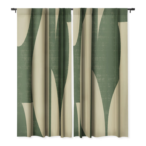 MoonlightPrint Abstract vase collage green Blackout Non Repeat