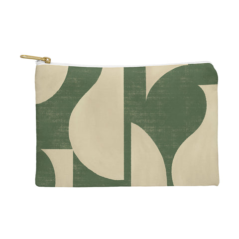 MoonlightPrint Abstract vase collage green Pouch
