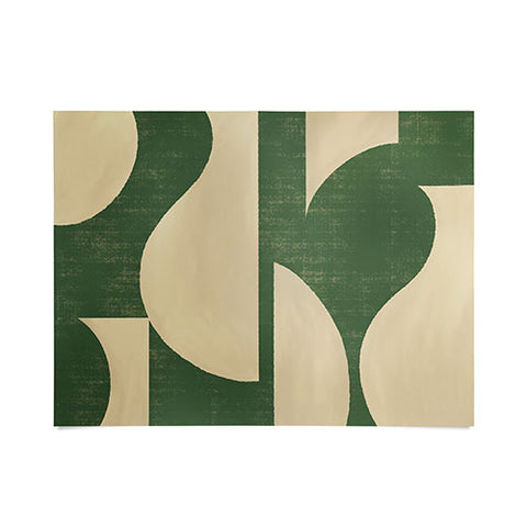 MoonlightPrint Abstract vase collage green Poster