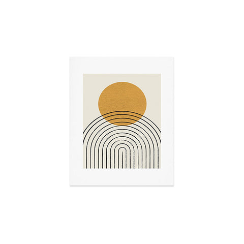 MoonlightPrint Gold Sun rainbow midcentury full Art Print