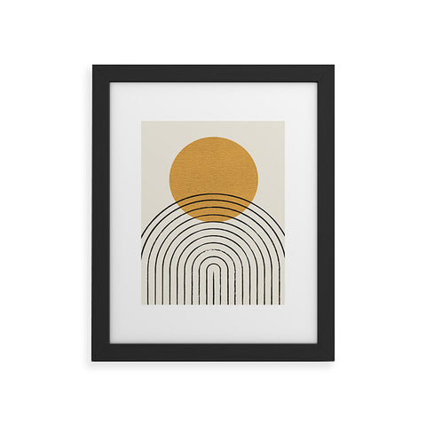 MoonlightPrint Gold Sun rainbow midcentury full Framed Art Print