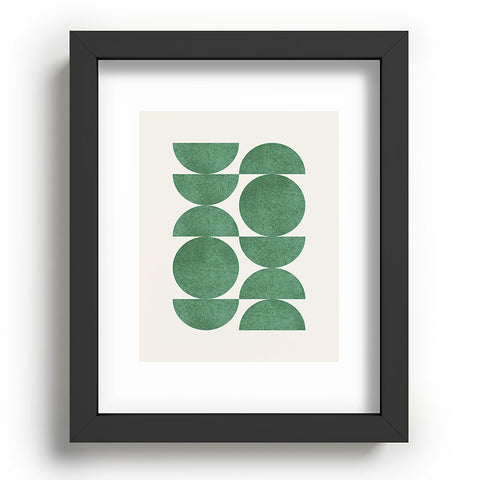 MoonlightPrint Green Retro Scandinavian Recessed Framing Rectangle