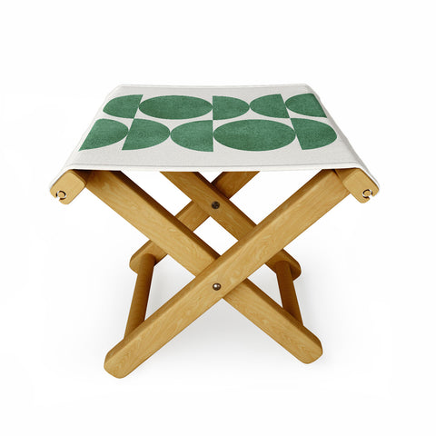 MoonlightPrint Green Retro Scandinavian Folding Stool