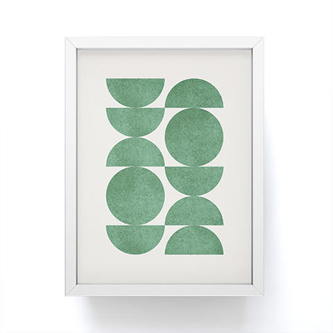 MoonlightPrint Green Retro Scandinavian Framed Mini Art Print