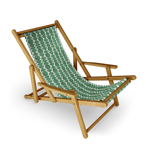 MoonlightPrint Green Retro Scandinavian Sling Chair