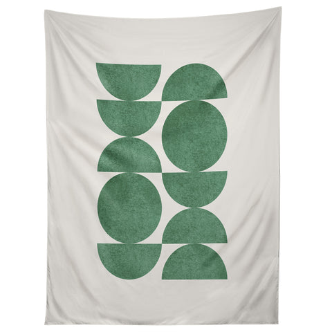 MoonlightPrint Green Retro Scandinavian Tapestry