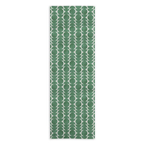 MoonlightPrint Green Retro Scandinavian Yoga Towel