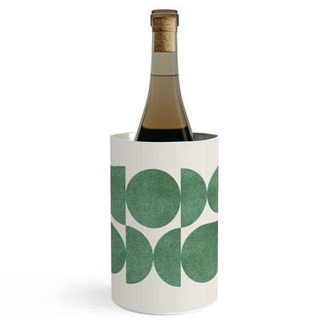 MoonlightPrint Green Retro Scandinavian Wine Chiller
