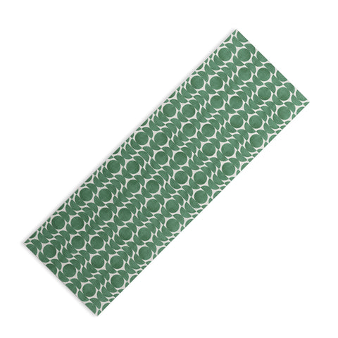 MoonlightPrint Green Retro Scandinavian Yoga Mat