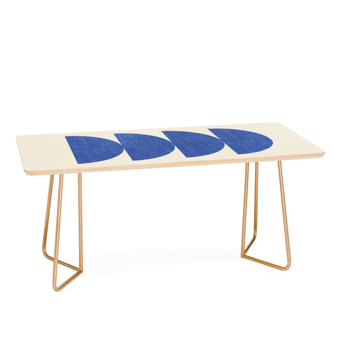 MoonlightPrint Half Circle 3 Blue Coffee Table