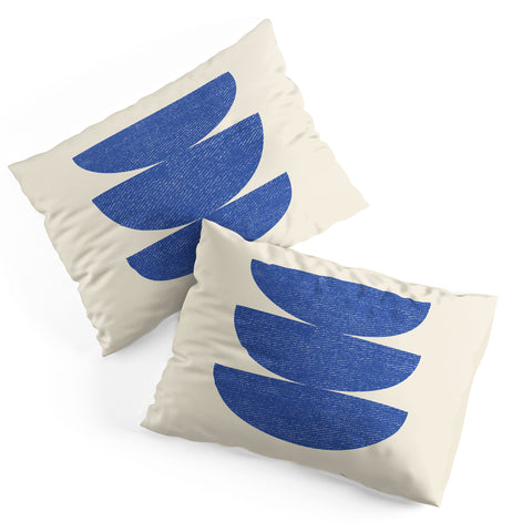 MoonlightPrint Half Circle 3 Blue Pillow Shams