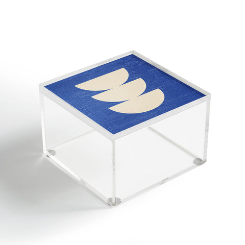 MoonlightPrint Half Circle 3 Blue Texture Acrylic Box