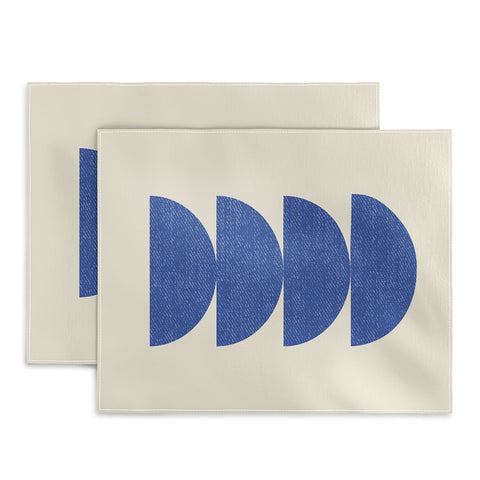 MoonlightPrint Half Circle 3 Blue Placemat