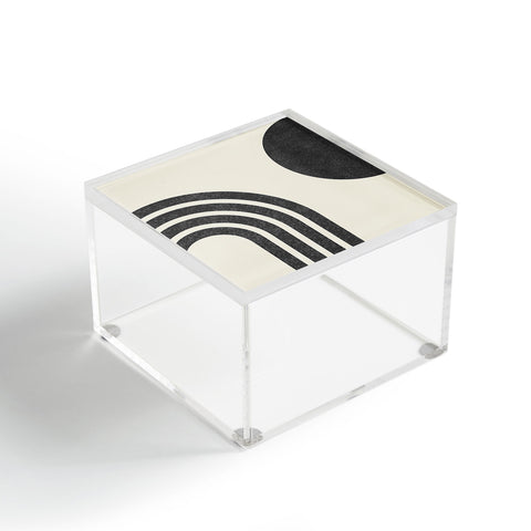 MoonlightPrint Mid century modern Rainbow bk Acrylic Box