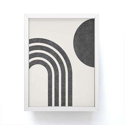 MoonlightPrint Mid century modern Rainbow bk Framed Mini Art Print