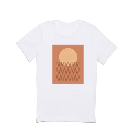 MoonlightPrint Ocean Wave Terracotta Mid Century Classic T-shirt