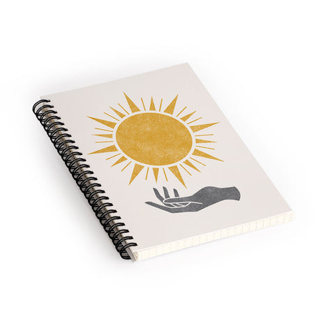 MoonlightPrint Sunburst Hand Spiral Notebook