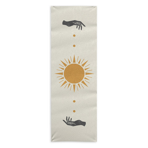 MoonlightPrint Sunburst Hand Yoga Towel