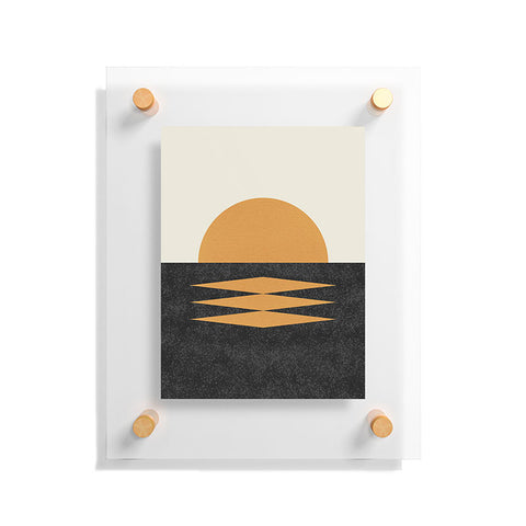 MoonlightPrint Sunset Geometric Midcentury style Floating Acrylic Print
